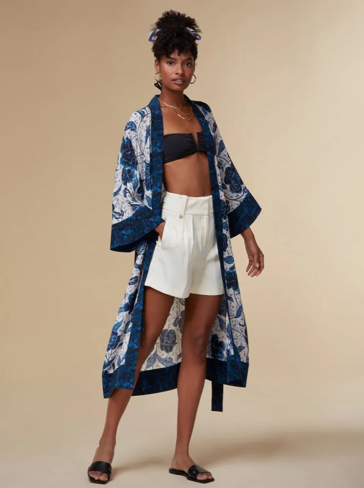 Florence Silk Kimono Robe