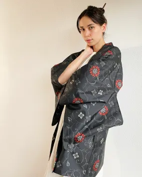 Flower Textile Oshima Tsumugi Haori Kimono Jacket