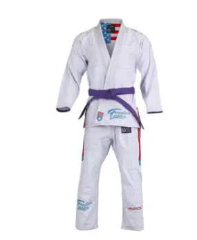 FLUORY FREEDOM FIGHTER BJJF34 JIU JITSU GI Size A0-A4 WHITE