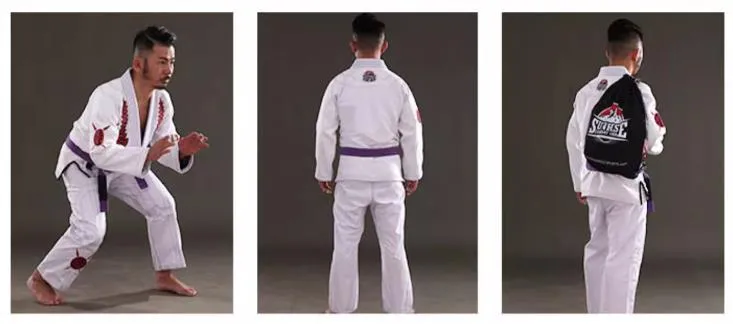 FLUORY GLADIATOR BJJF03 JIU JITSU GI Size XS-XL 3 COLOURS UNISEX