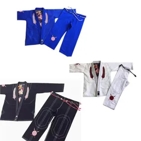 FLUORY GLADIATOR BJJF03 JIU JITSU GI Size XS-XL 3 COLOURS UNISEX