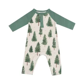 Forest Trees Raglan Romper