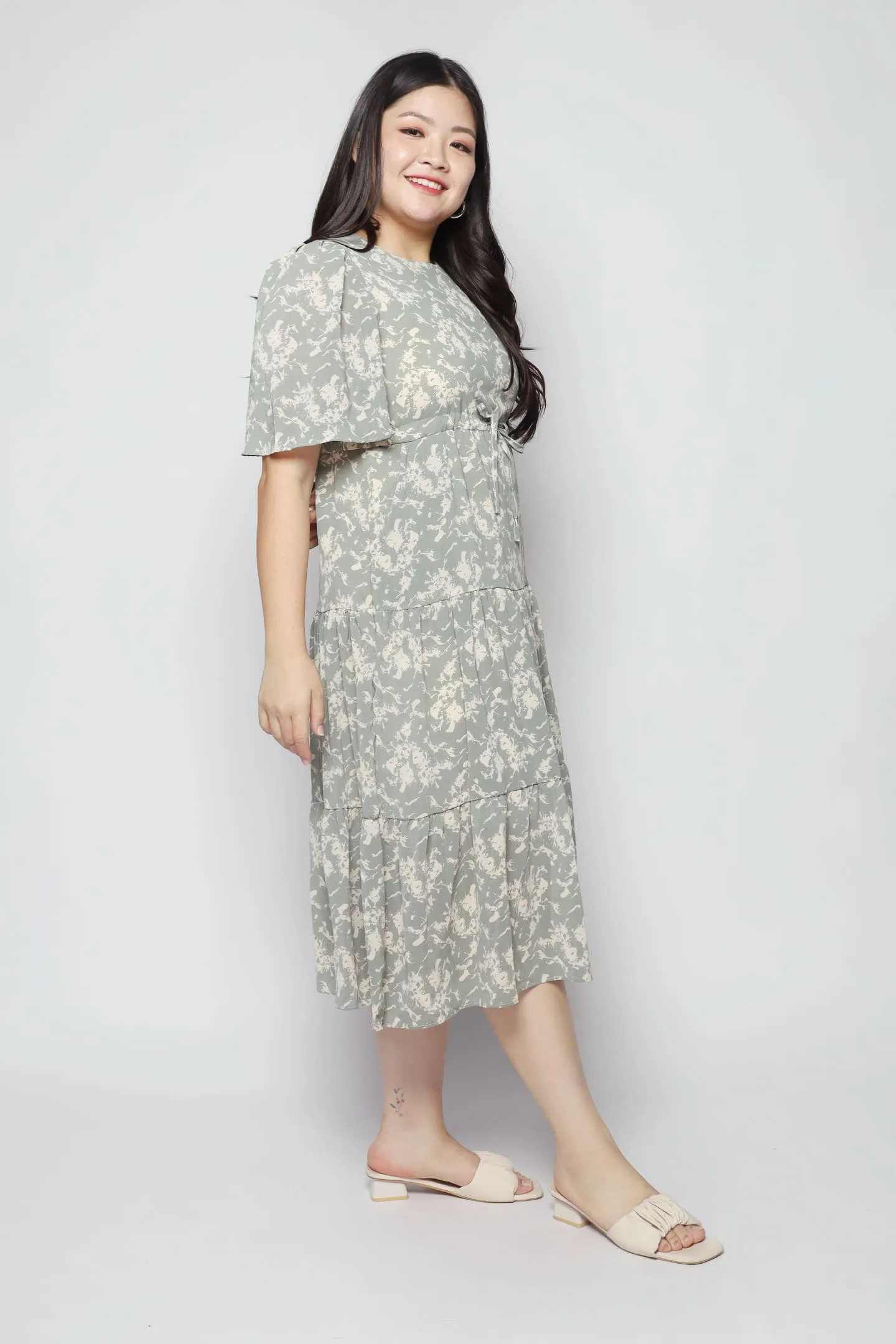 Gina Dress in Green Meadow