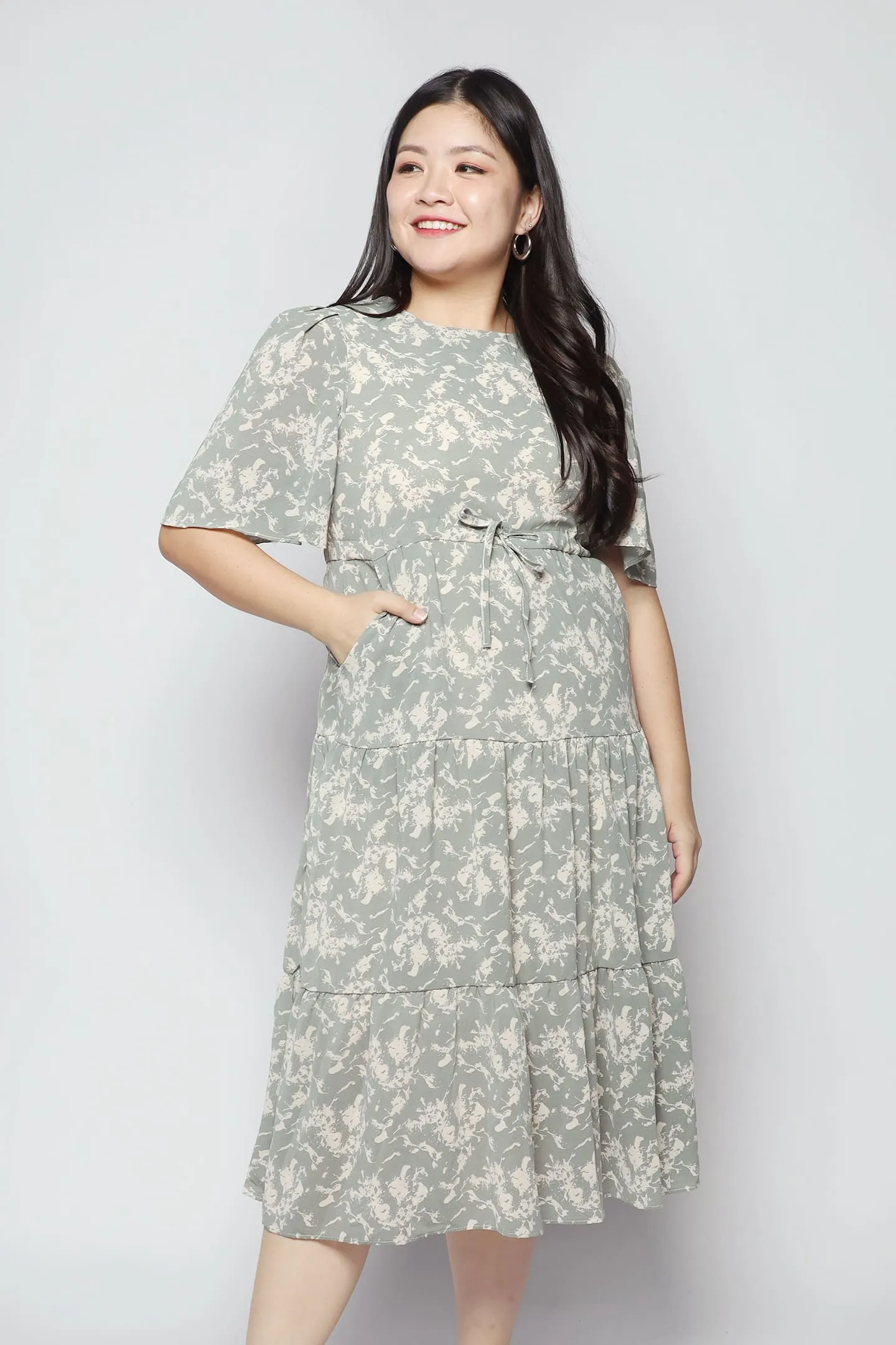 Gina Dress in Green Meadow