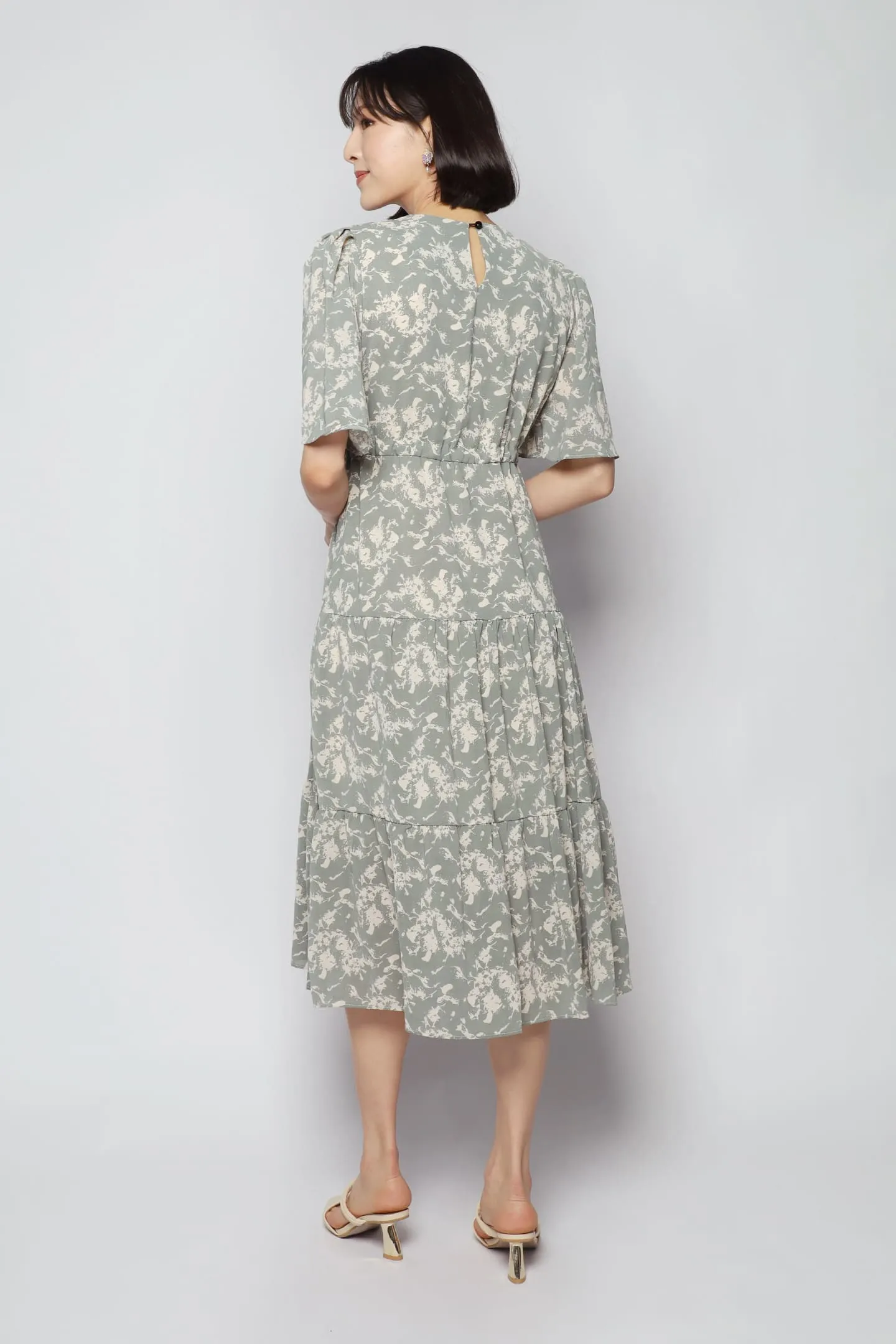 Gina Dress in Green Meadow