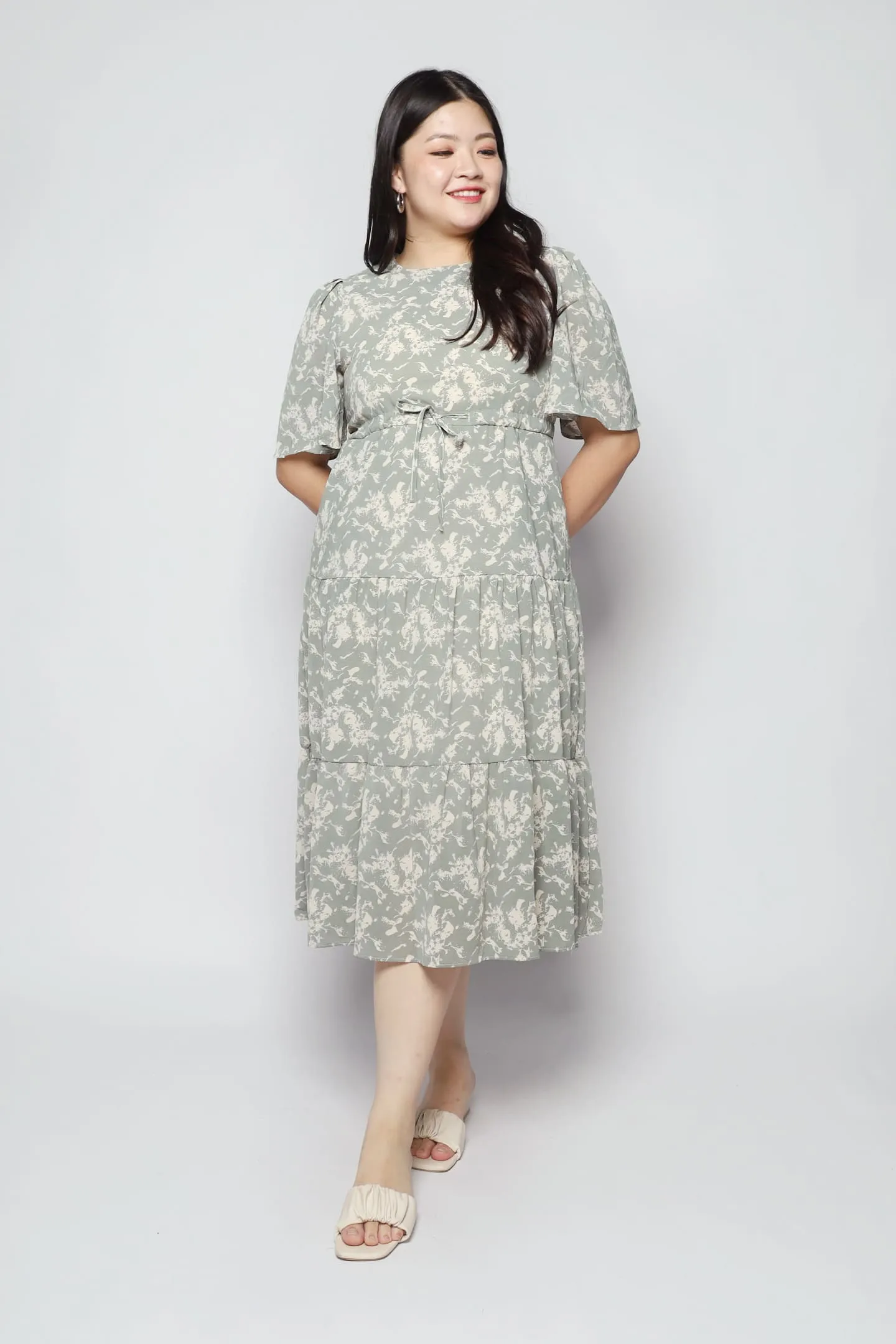 Gina Dress in Green Meadow