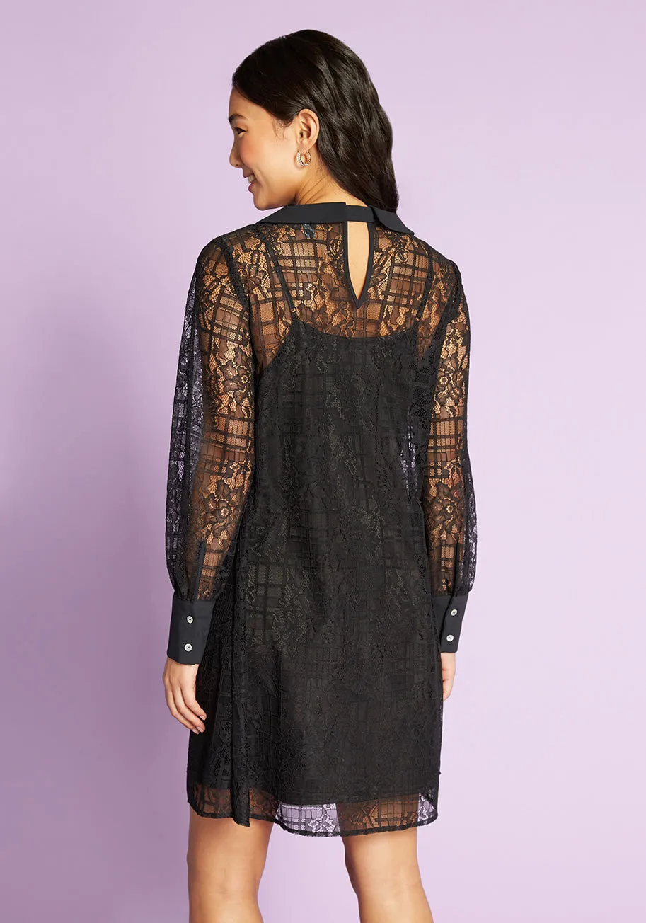 Going Places in Lace Mini Dress