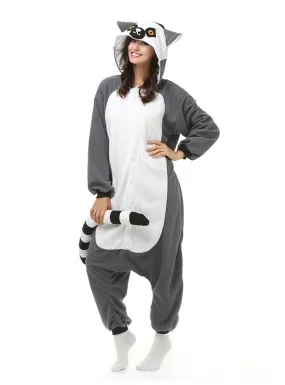 GRAY RINGED TAIL MONKEY WINTER WARM SLEEPWEAR