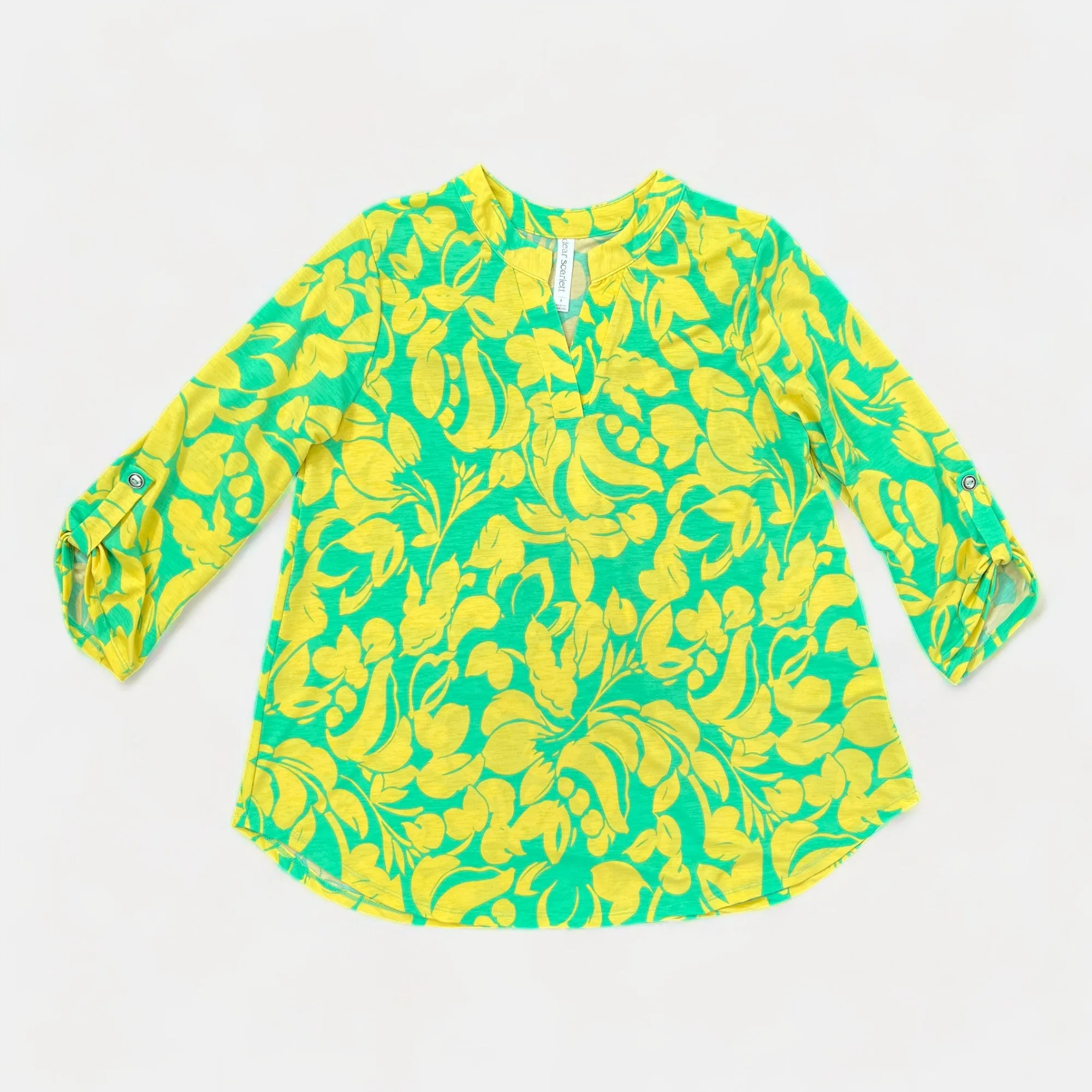 Green & Yellow Lizzy Top [NO RETURNS]