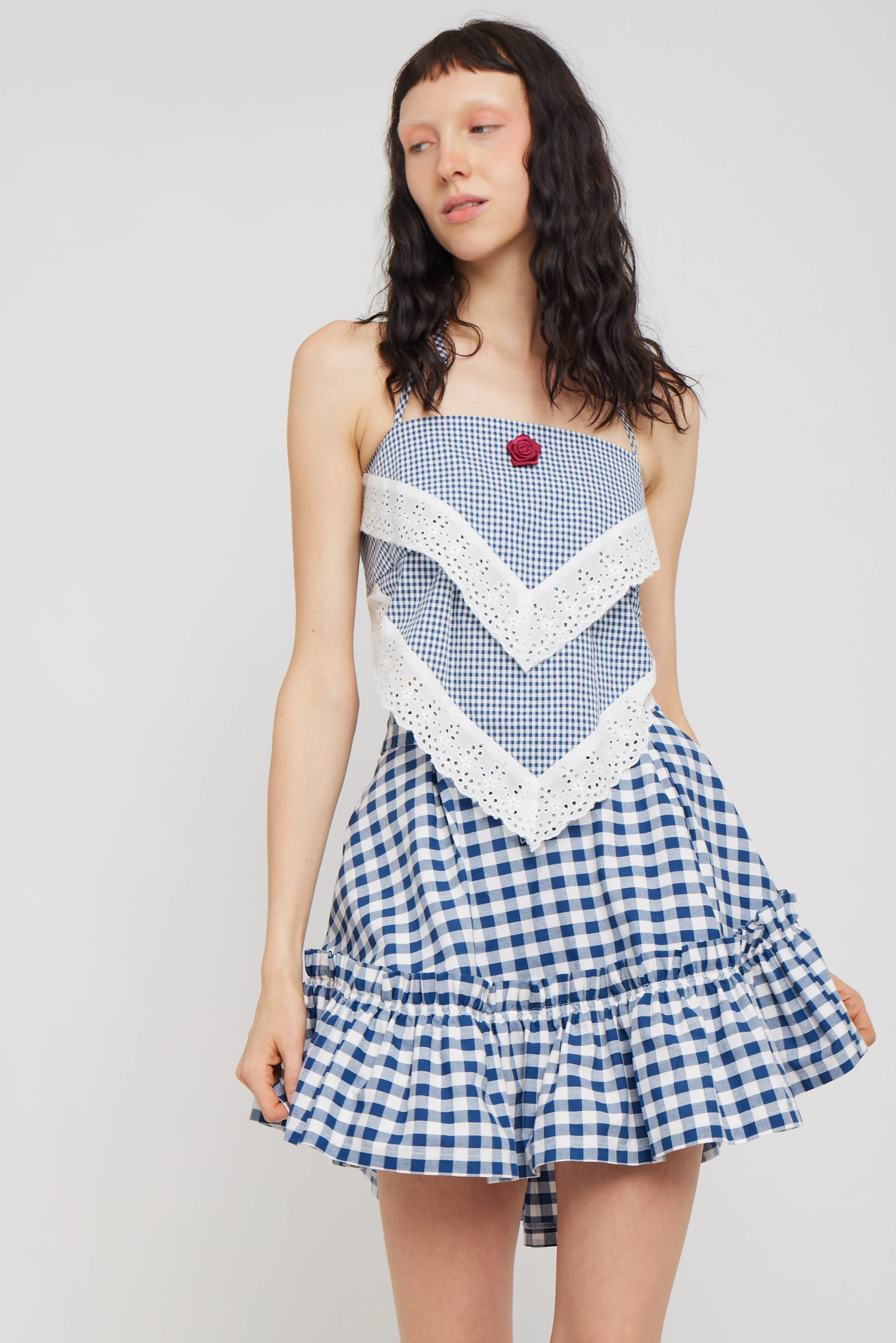 Handkerchief Top Petite Gingham