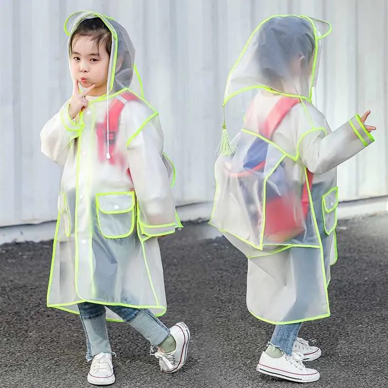 Hiking Poncho Kids Fashion Transparent Raincoat