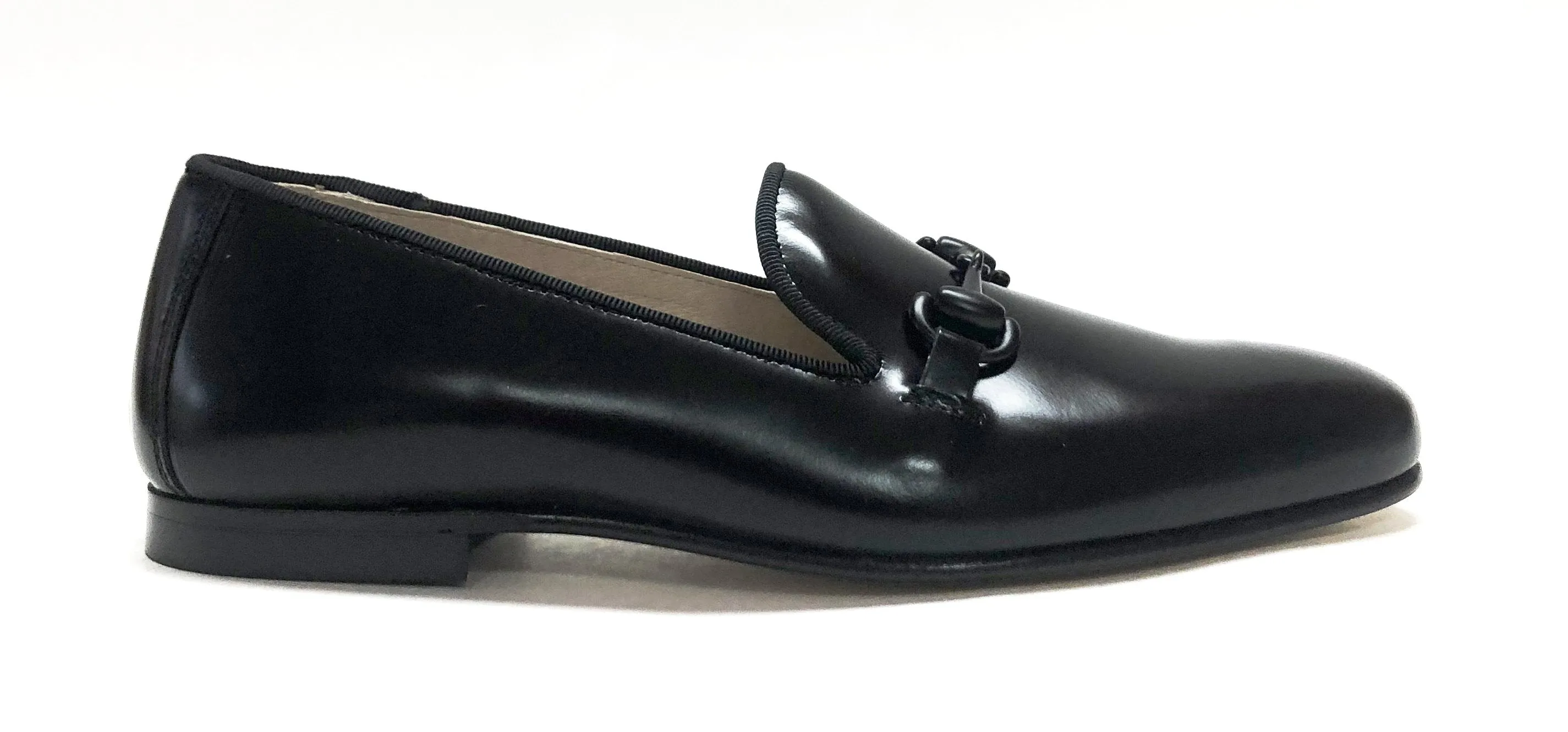 Hoo Black High Shine Chain Loafer