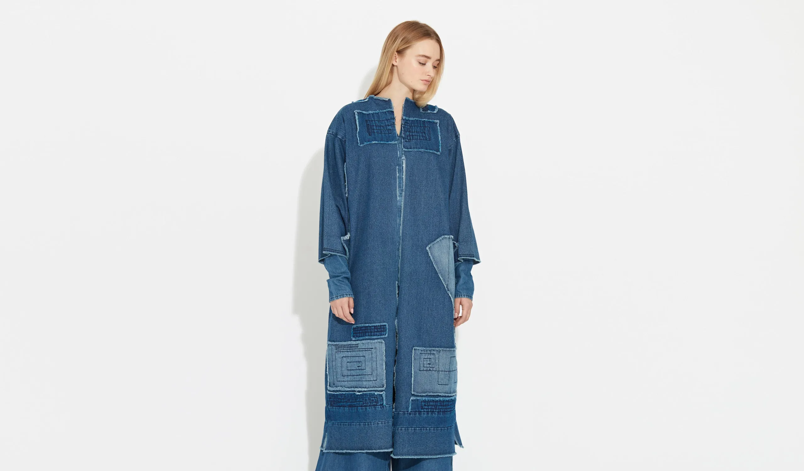 Johan | Peel-Blue - Oversized Kimono Jacket