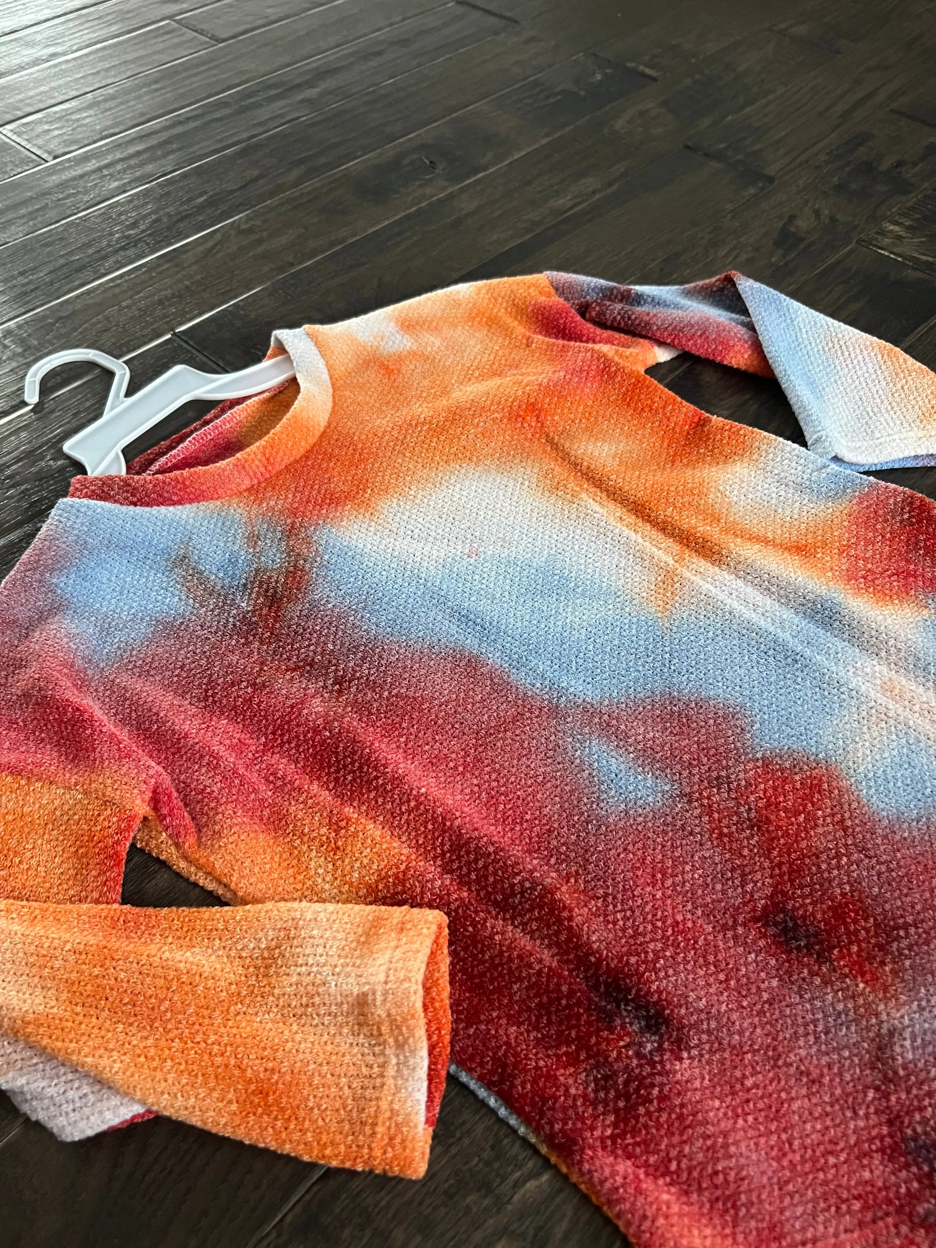 KIDS SIZE TIE DYE HIGH LOW TUNIC TOP