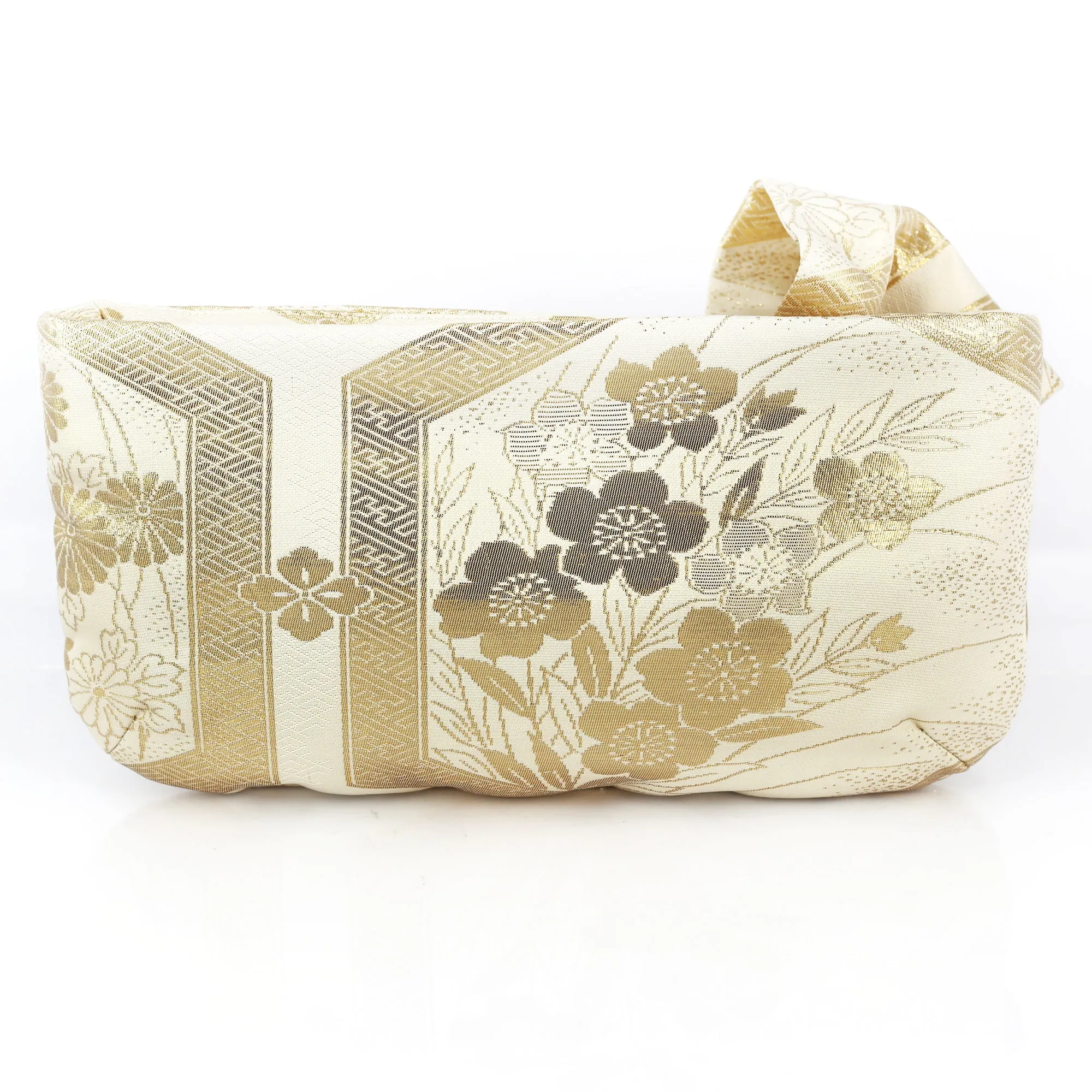 Kimono Obi Bow Clutch Bag | Gold spring | Upcycled from vintage Japanese Silk