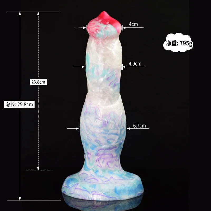 Knotted Dog Dildo Silicone Butt Plug - Fantasy Silicone Monsterdildo Anal Sex Toy