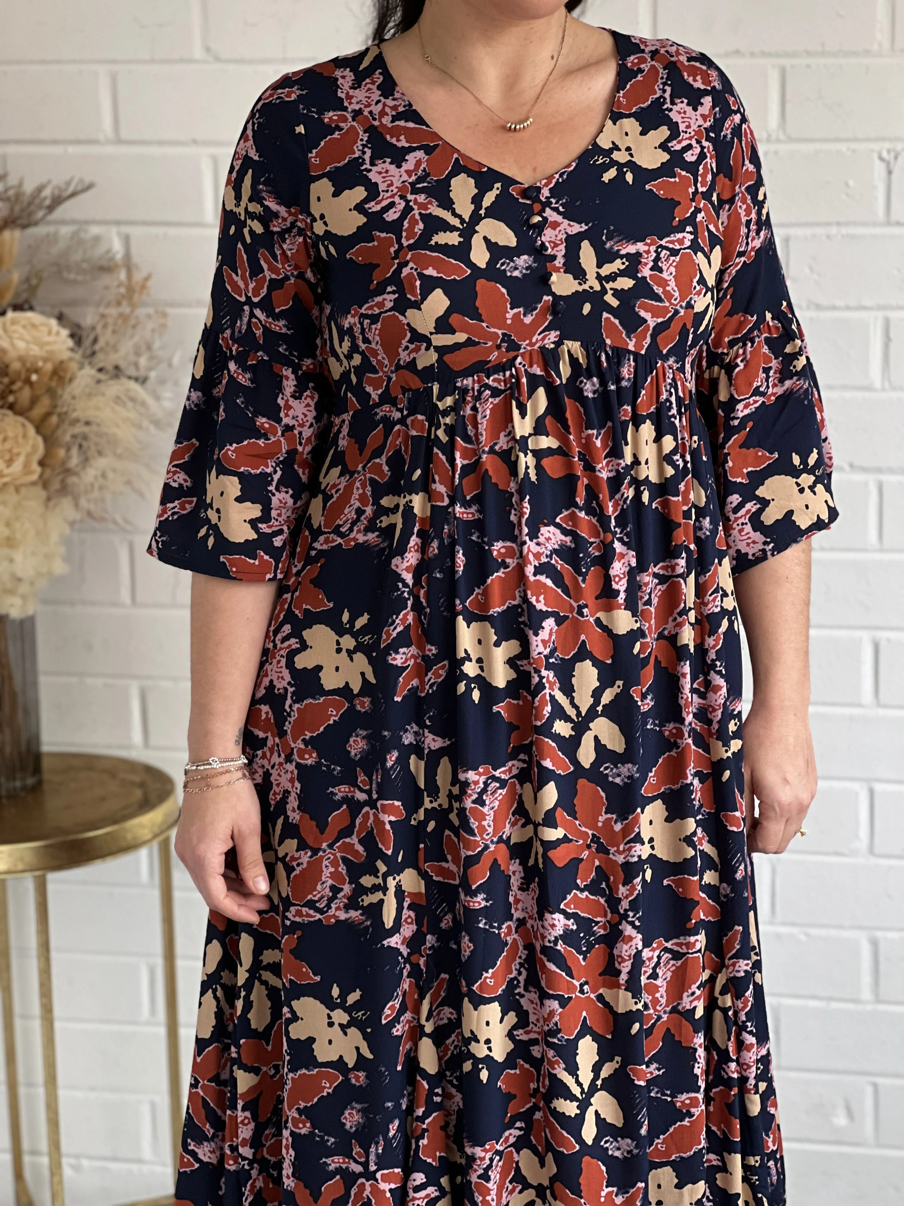 Kora Night Floral Dress