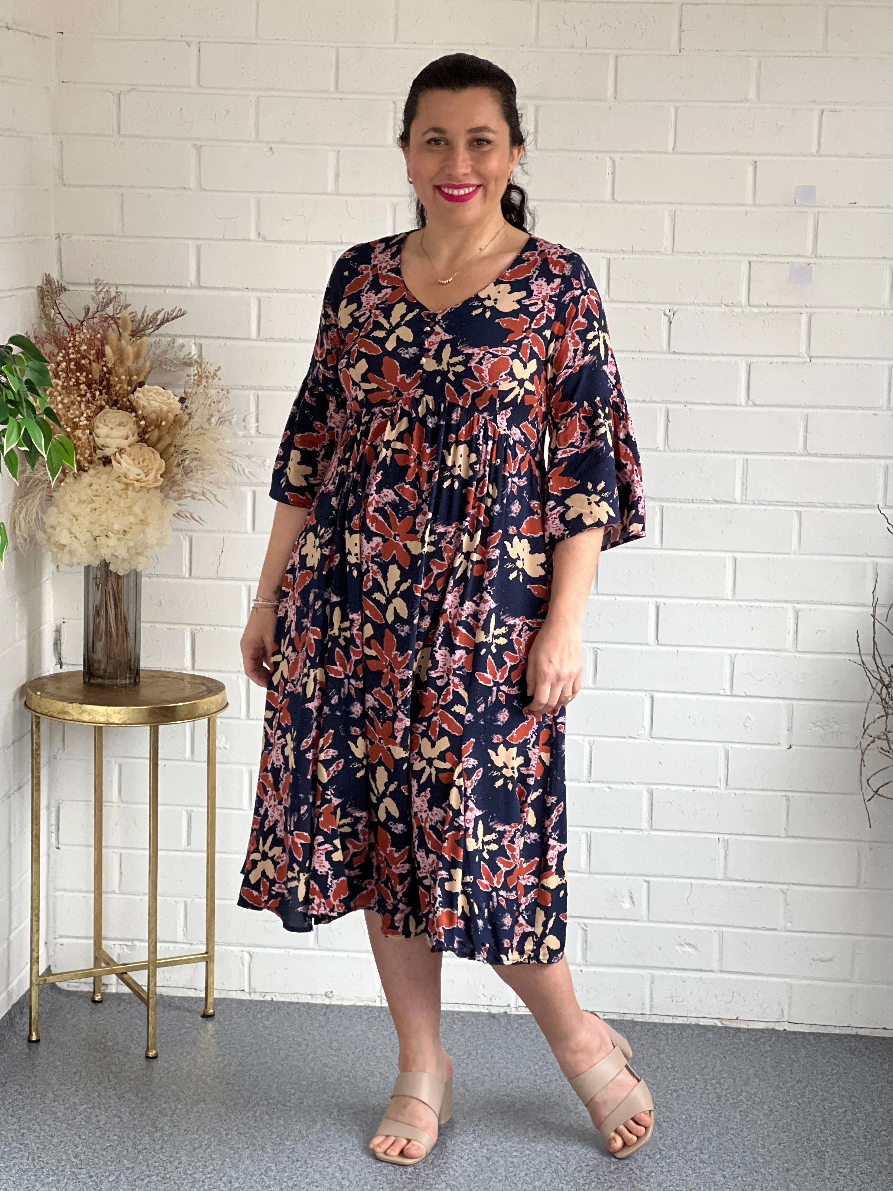 Kora Night Floral Dress