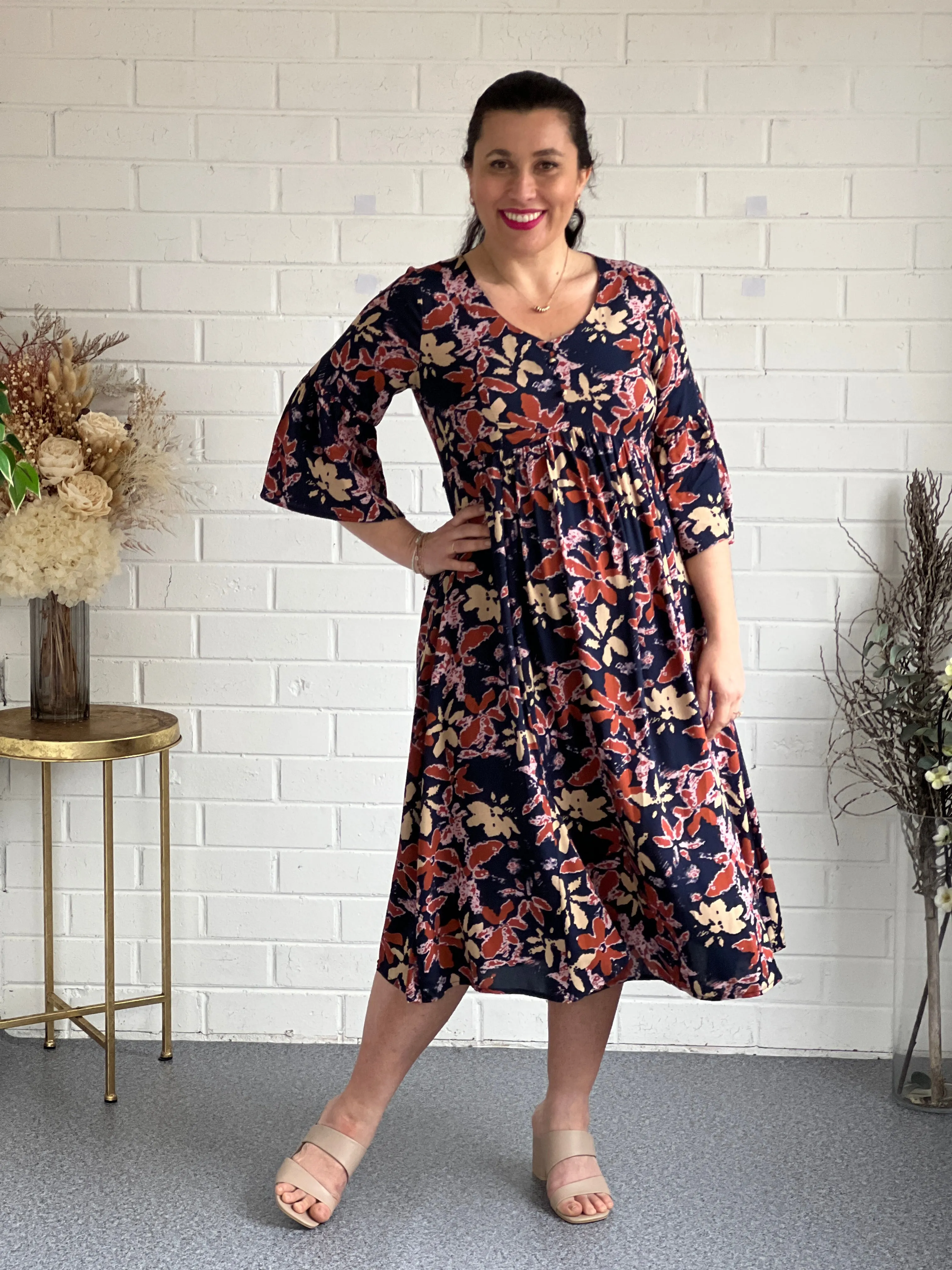 Kora Night Floral Dress