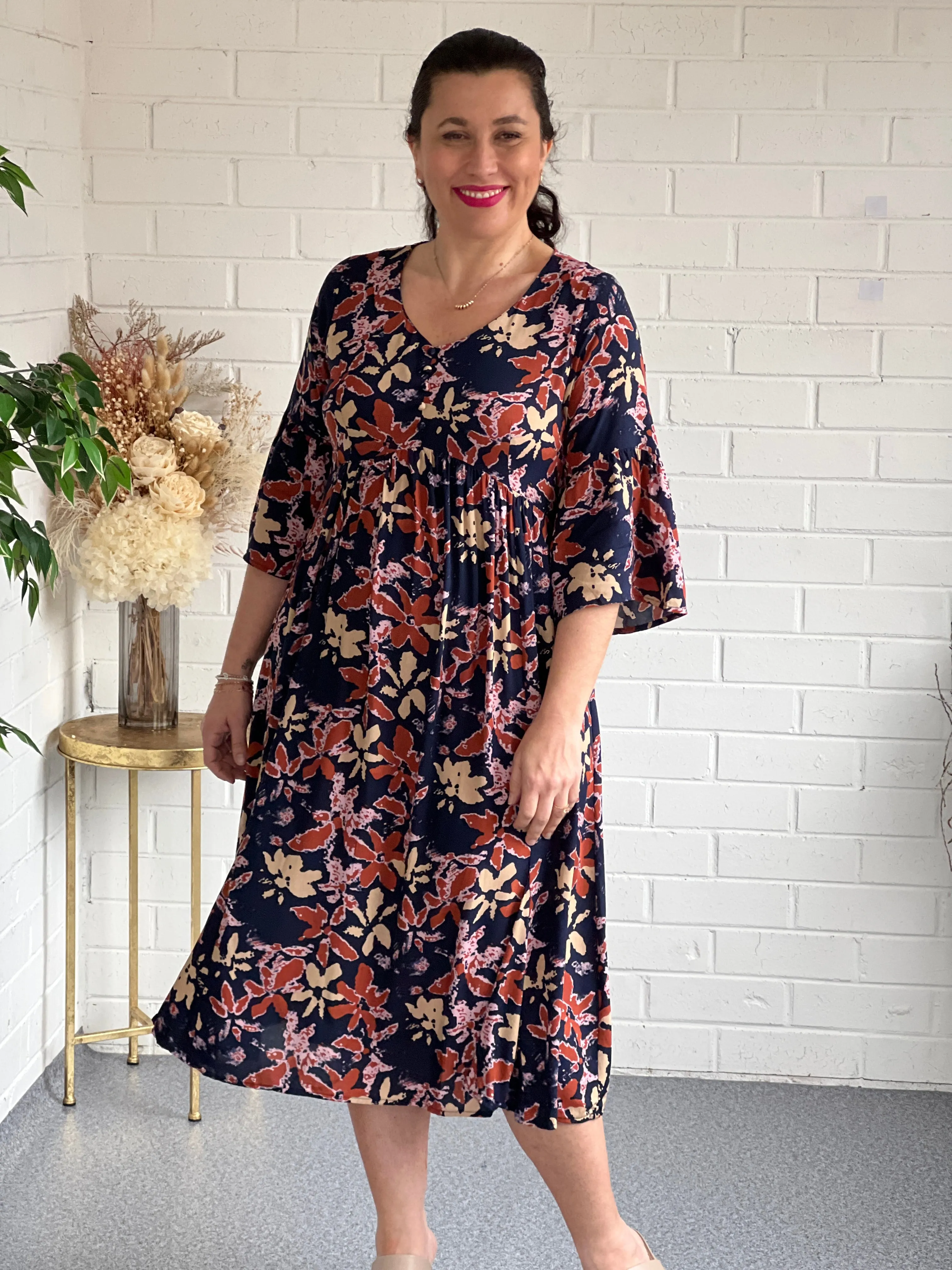 Kora Night Floral Dress