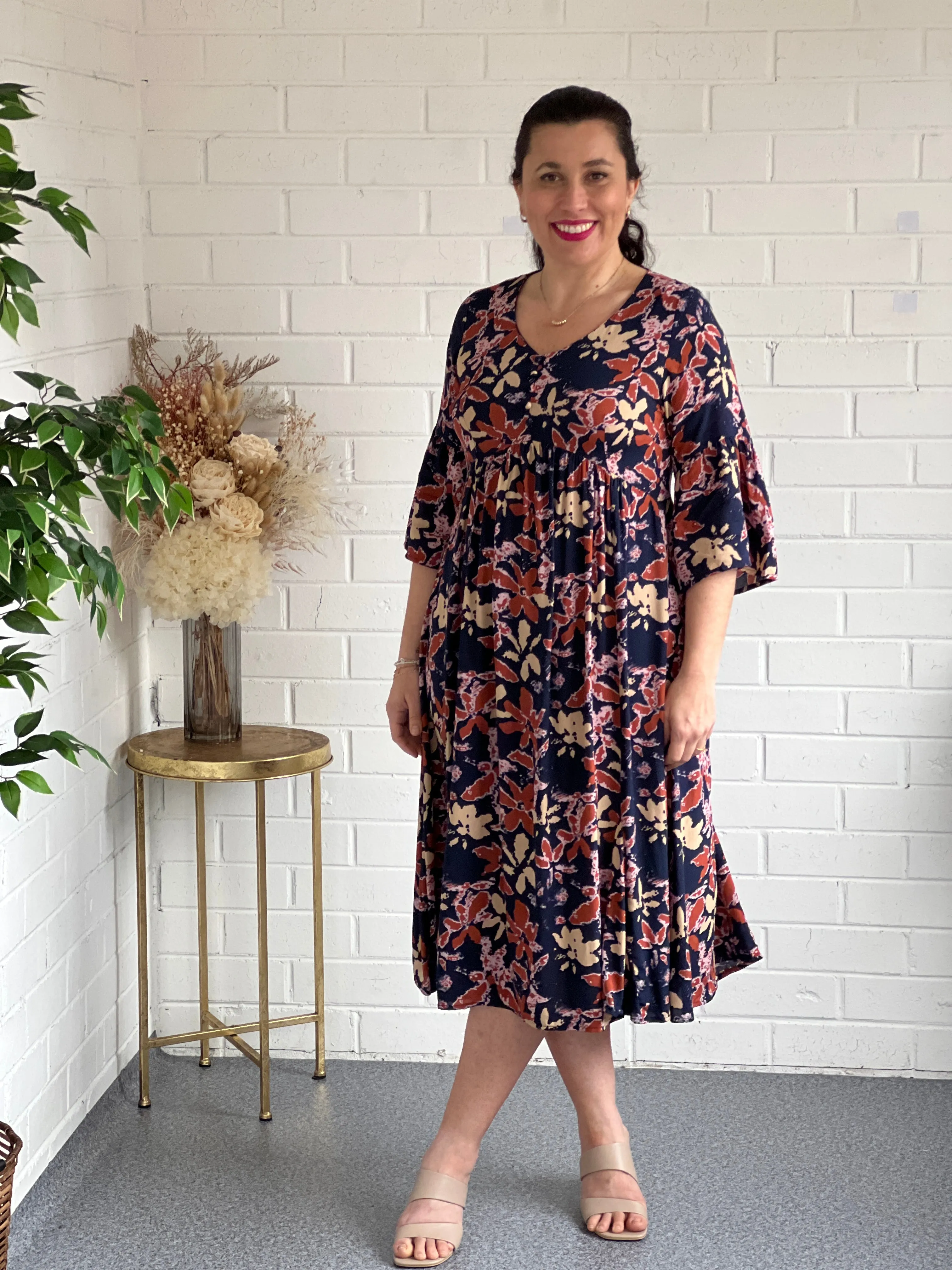 Kora Night Floral Dress