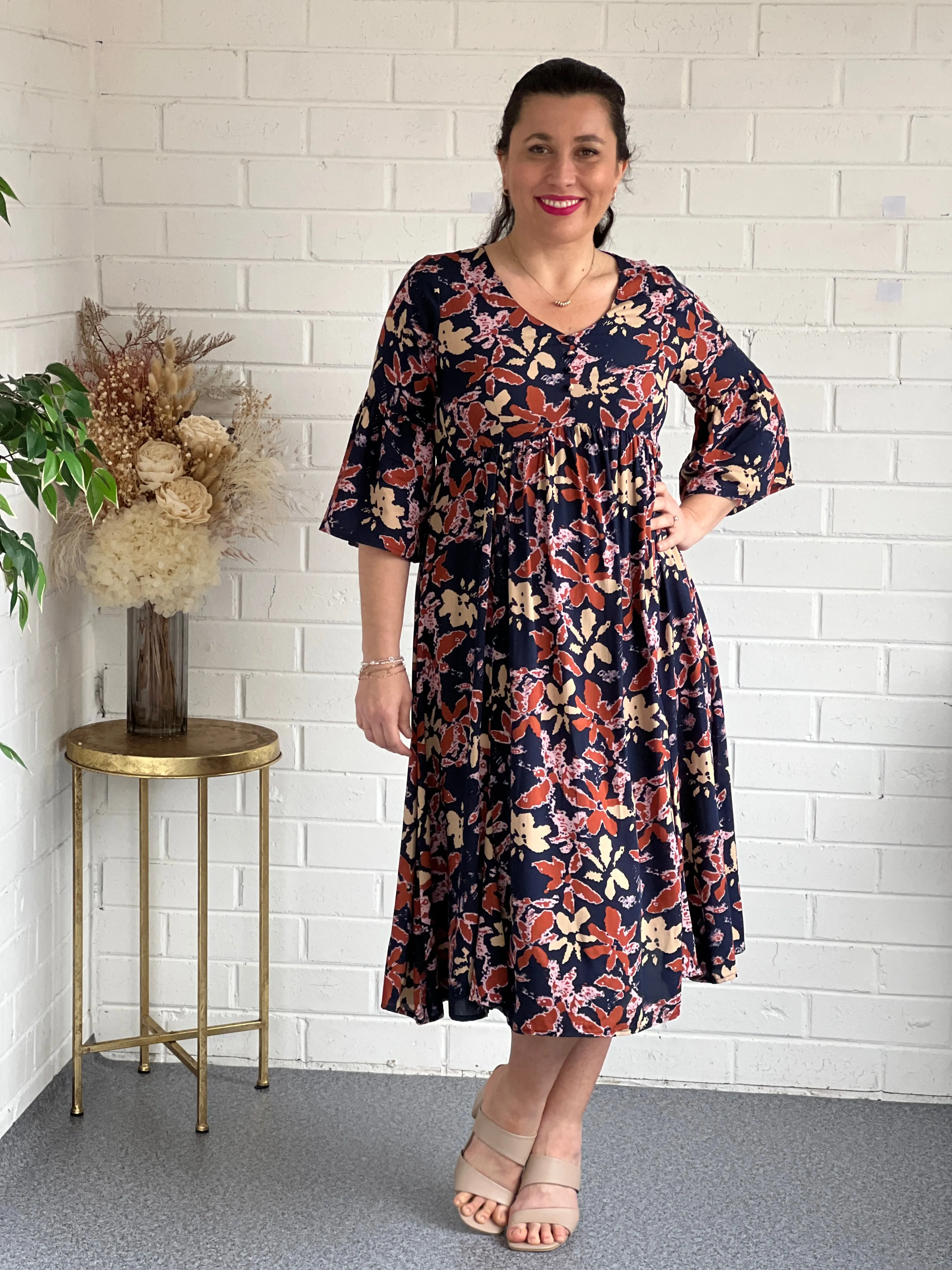 Kora Night Floral Dress