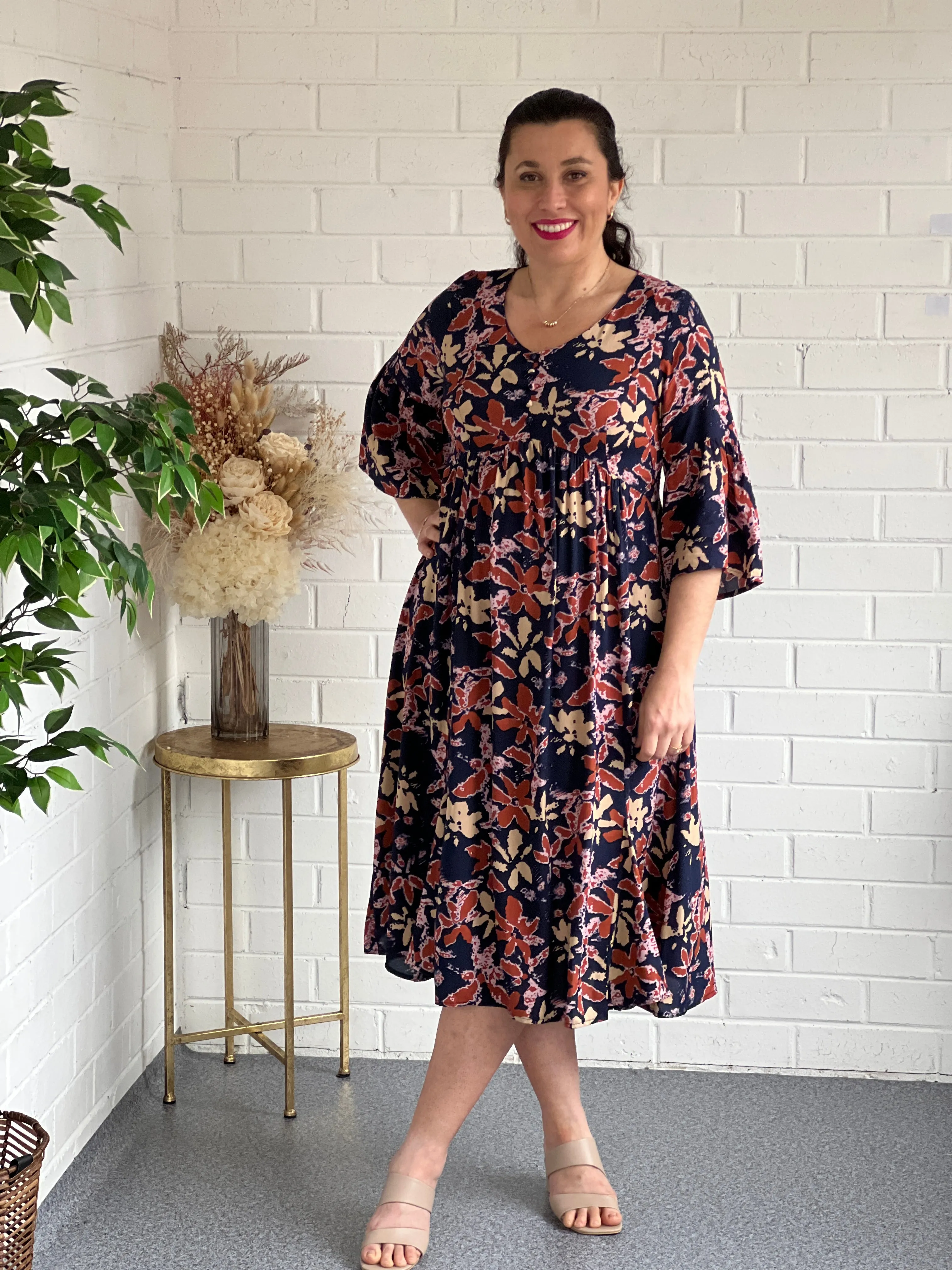 Kora Night Floral Dress