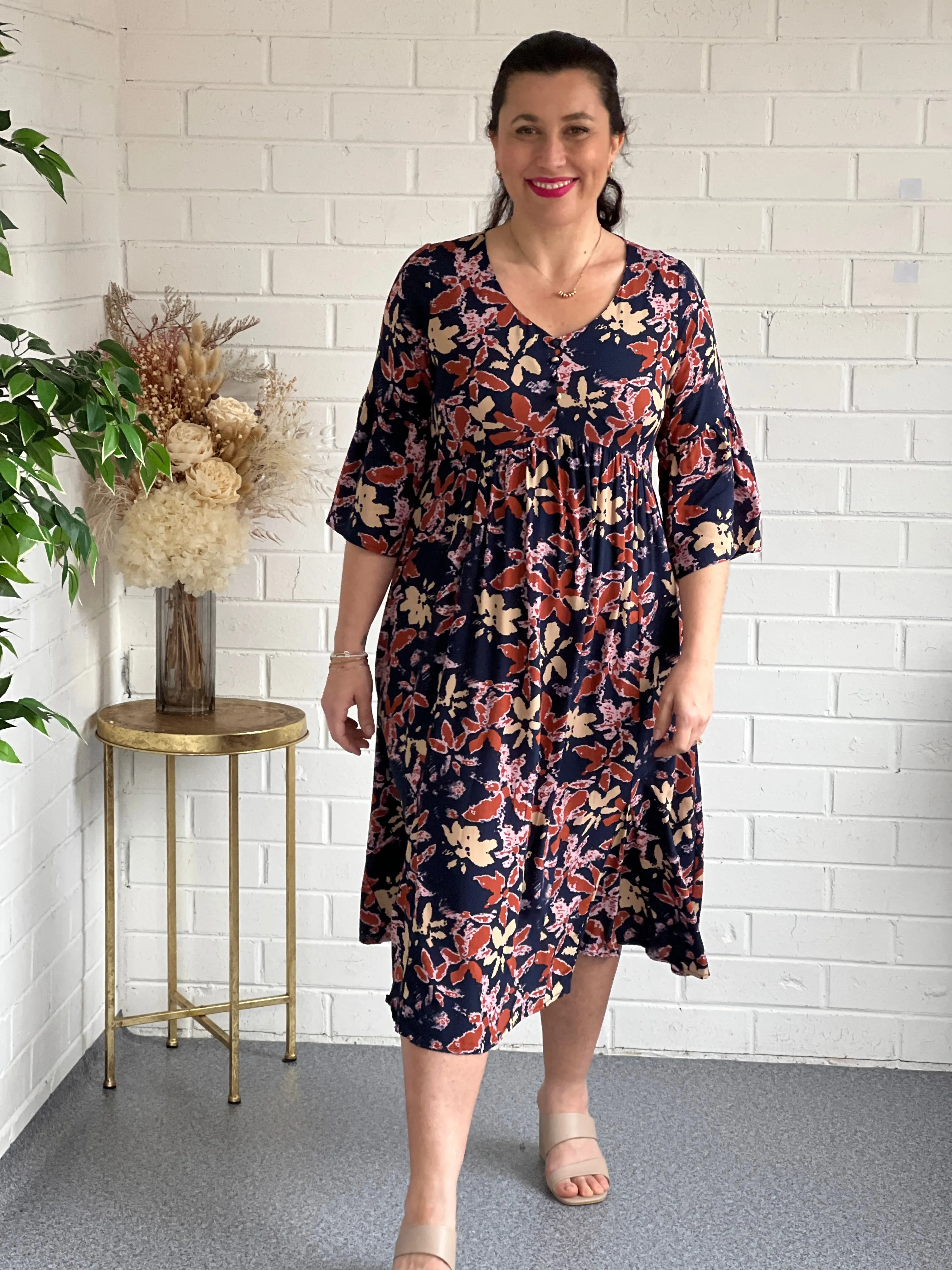 Kora Night Floral Dress