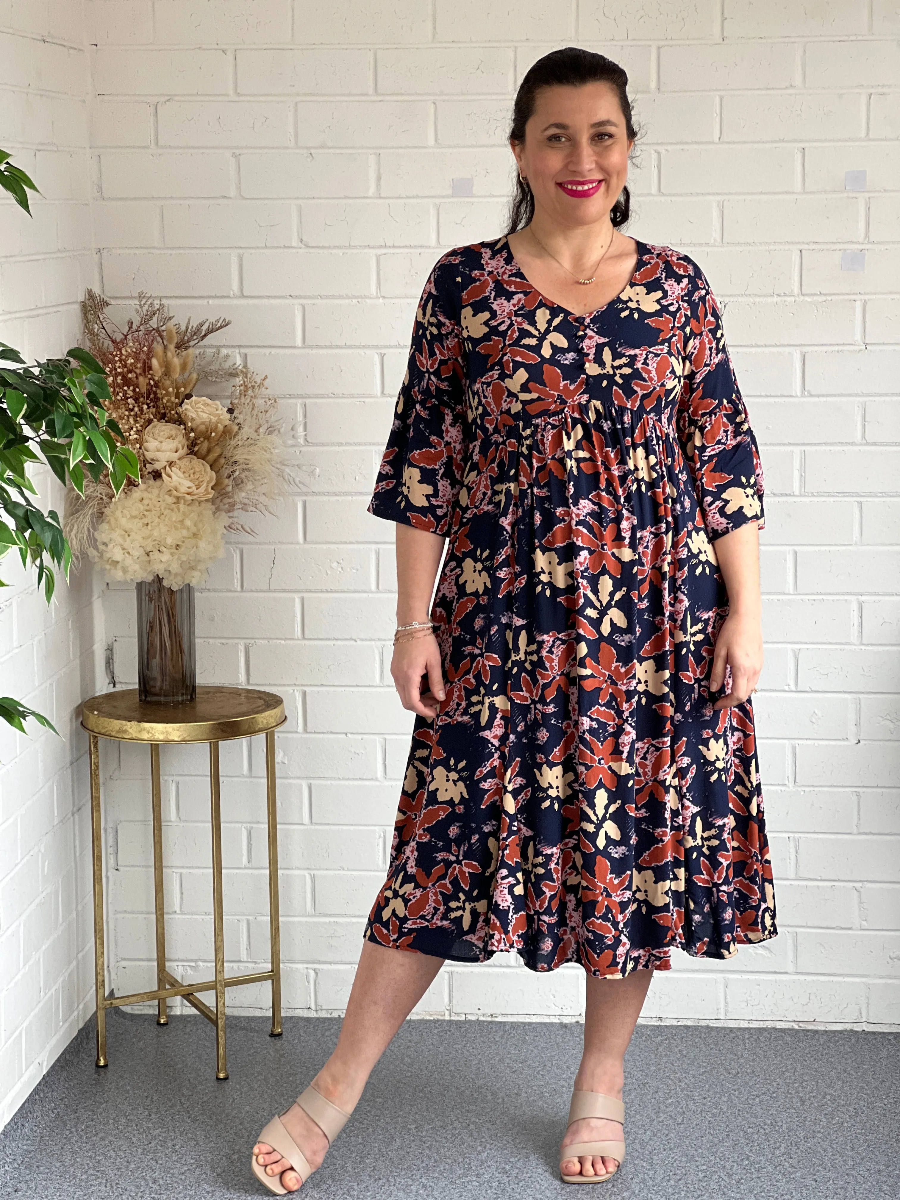 Kora Night Floral Dress