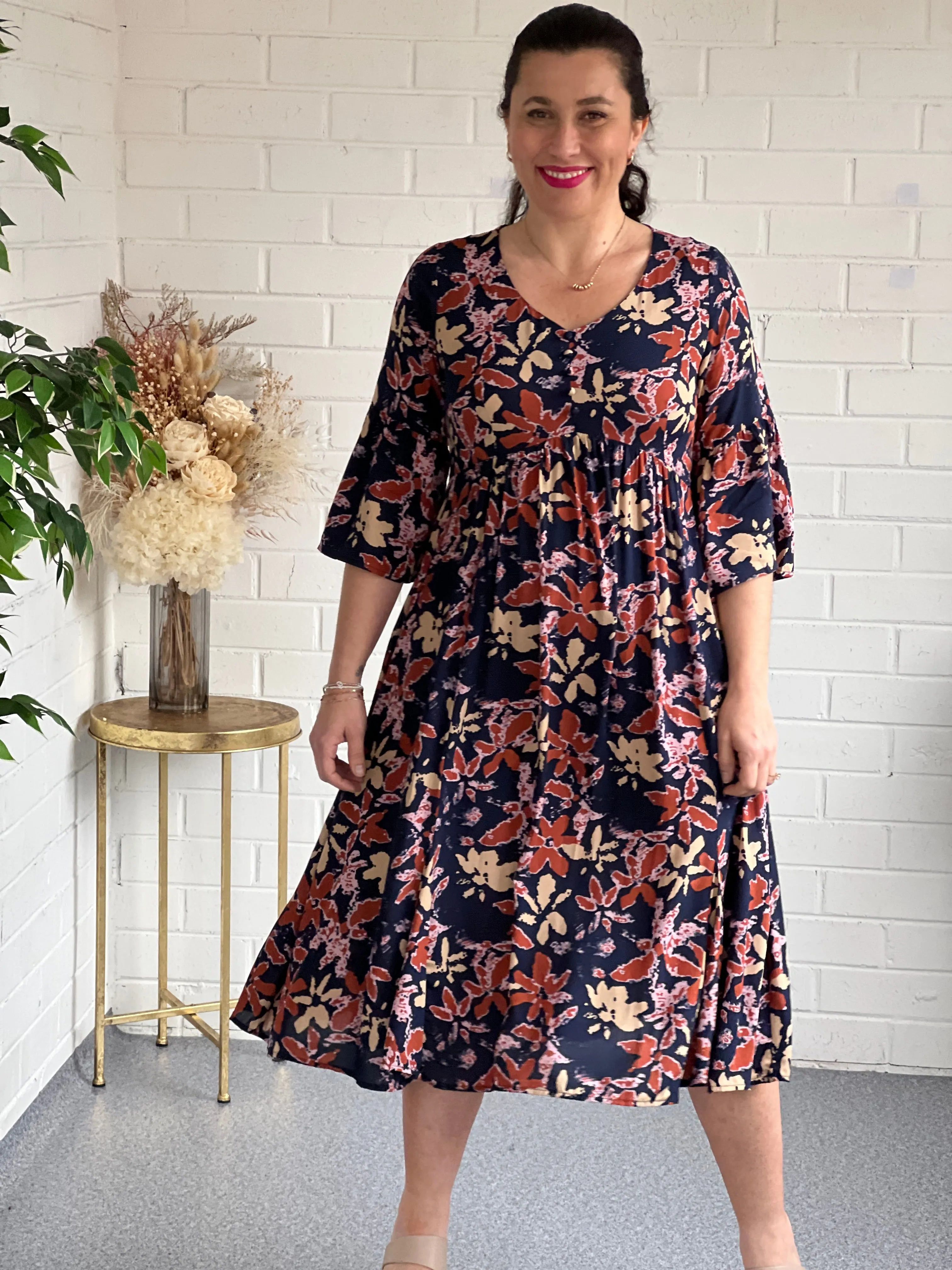 Kora Night Floral Dress