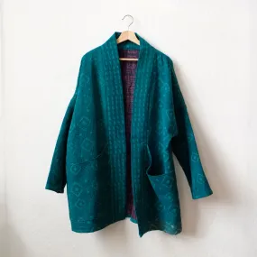 L Turquoise Diamond Norah Jacket LL024