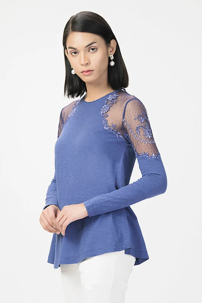 Lace Shoulder Top