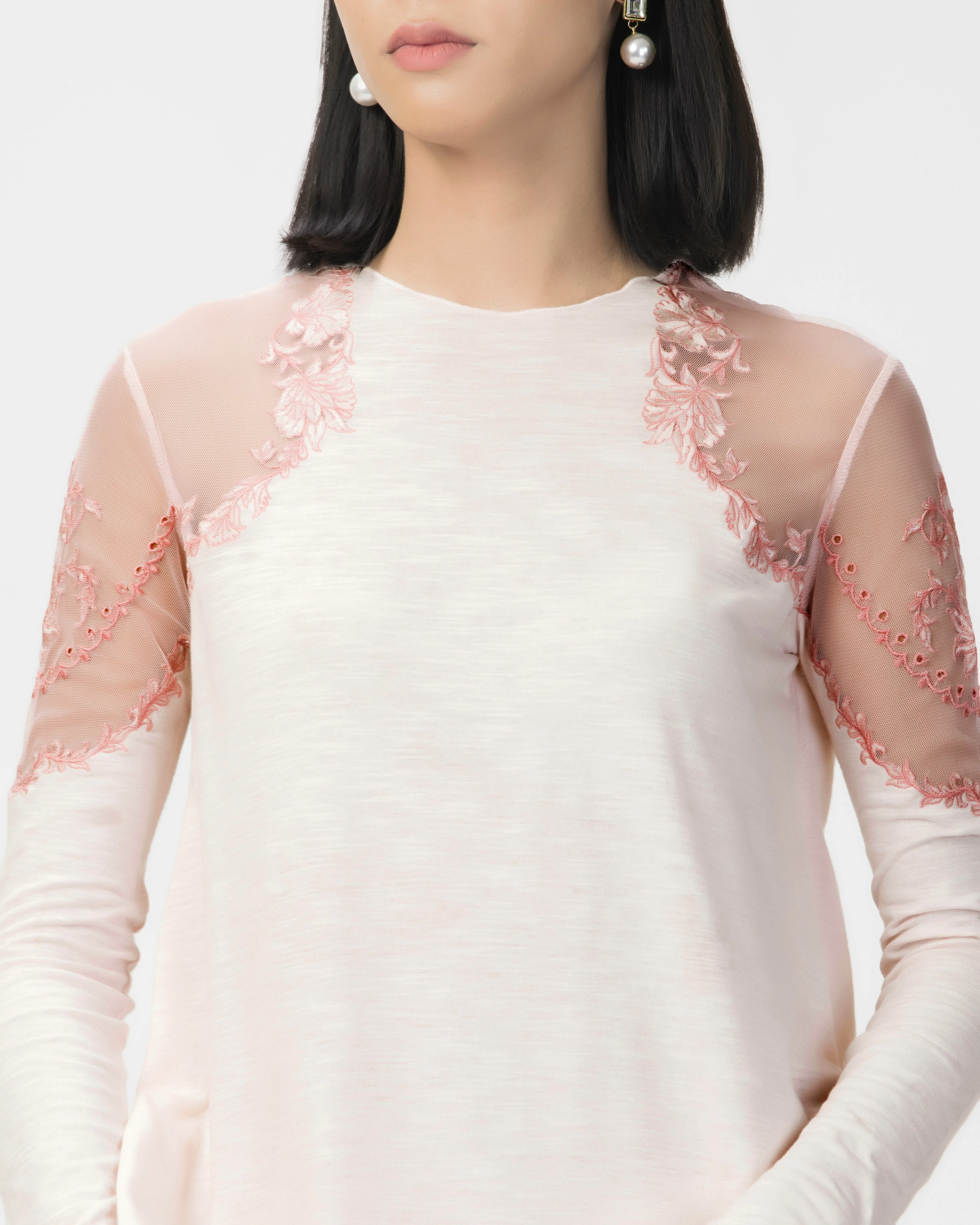 Lace Shoulder Top