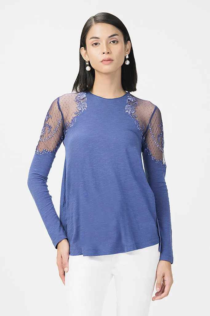 Lace Shoulder Top