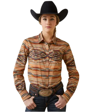 Ladies Ariat Wrinkle Resistant Sunset Saltillo Long Sleeve Shirt - 10046704