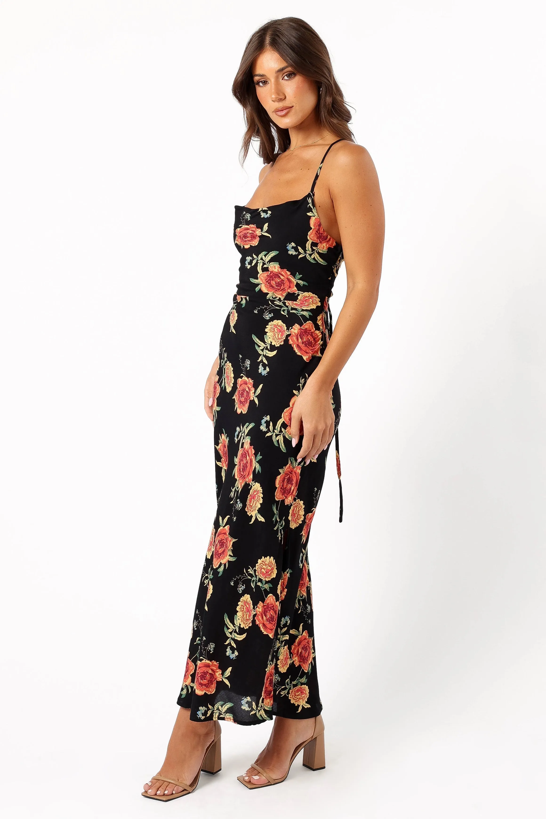 Landry Midi Slip Dress - Sunset Floral