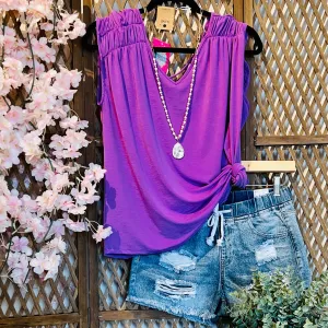 Lavender Chic Detail Top