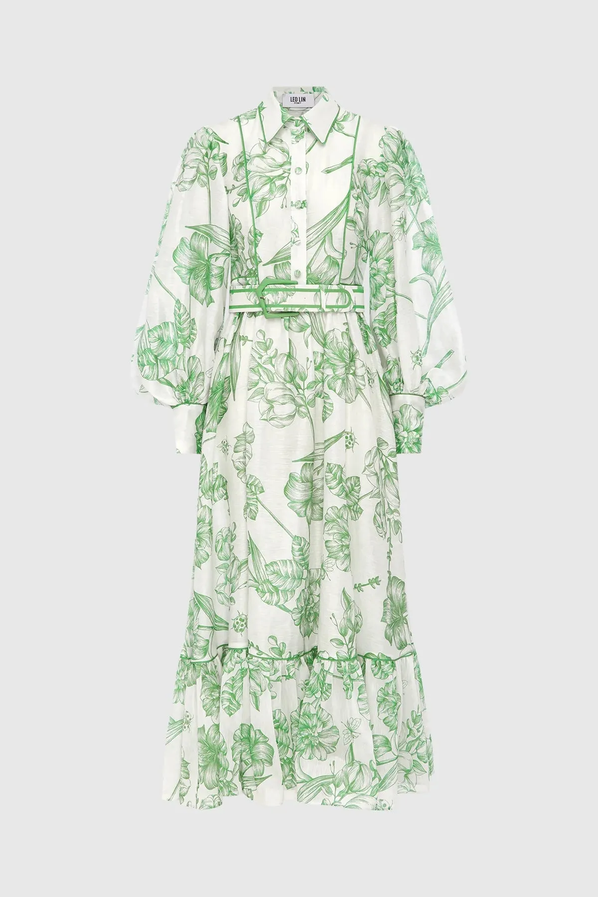 Leo Lin Stephania Midi Dress - Celadon