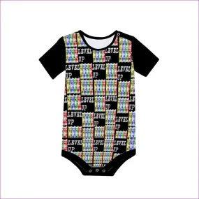 Level Up Baby's Black Short Sleeve Romper