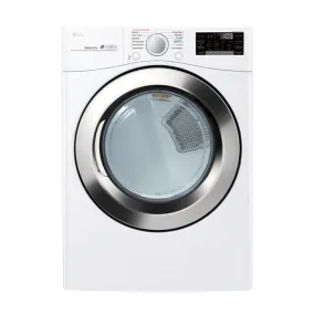 LG - 7.4 Cu. Ft. 12 Cycle Smart Wi Fi Electric SteamDryer Sensor Dry and TurboSteam - White