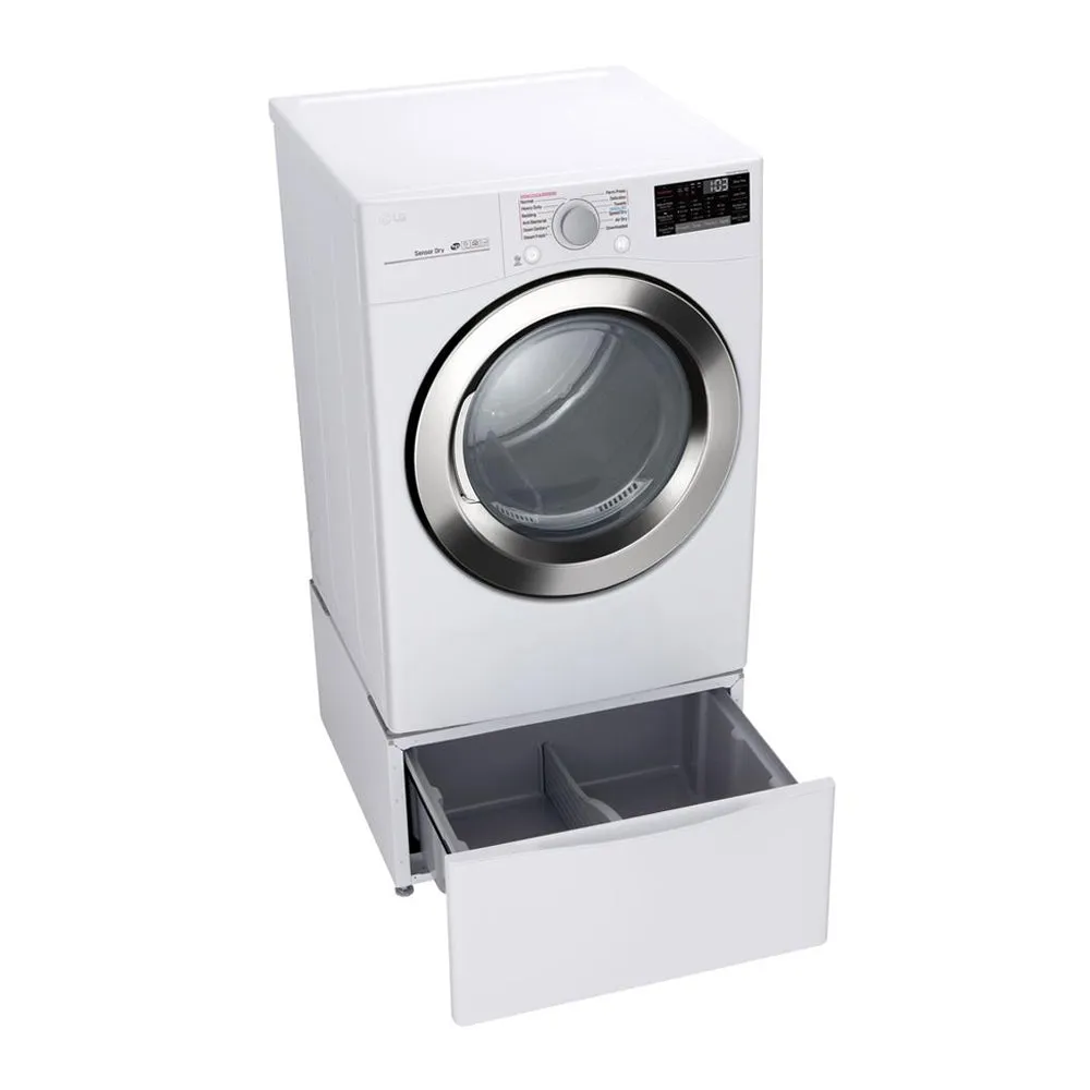 LG - 7.4 Cu. Ft. 12 Cycle Smart Wi Fi Electric SteamDryer Sensor Dry and TurboSteam - White