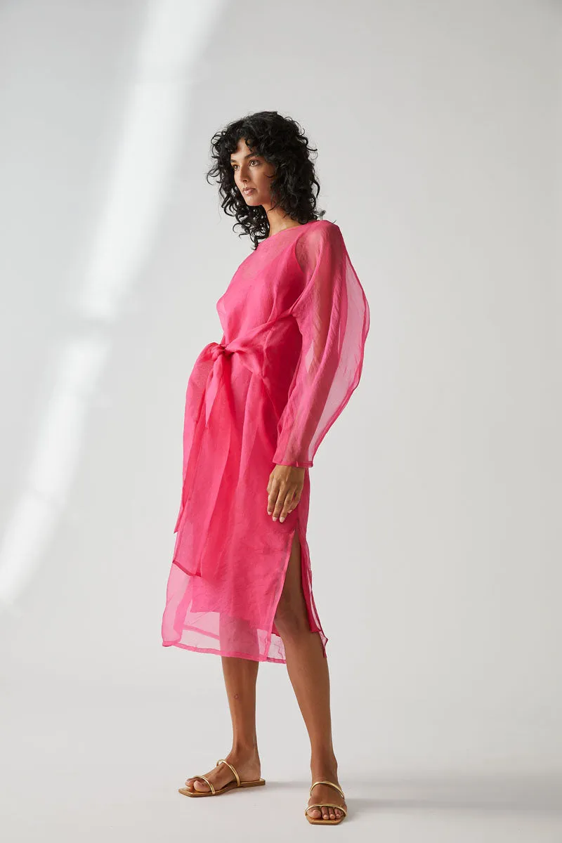 LIBA ORGANZA DRESS - MAGENTA