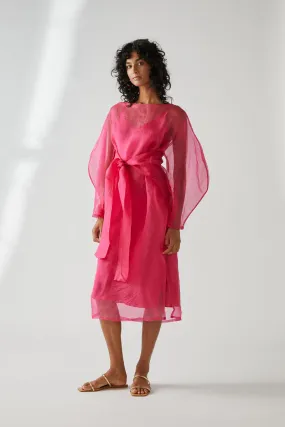 LIBA ORGANZA DRESS - MAGENTA