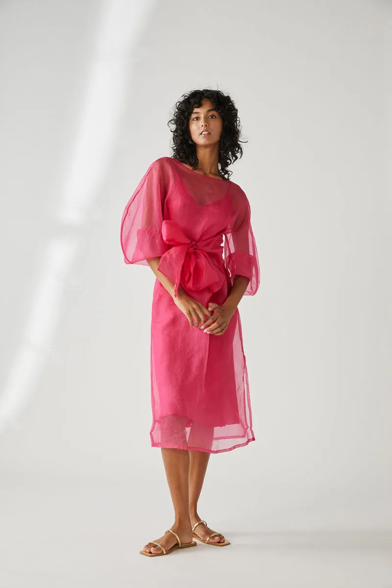 LIBA ORGANZA DRESS - MAGENTA