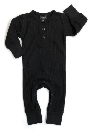 Little Bipsy Thermal L/S Romper - Black