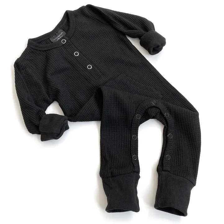 Little Bipsy Thermal L/S Romper - Black