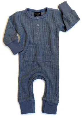 Little Bipsy Thermal L/S Romper - Navy