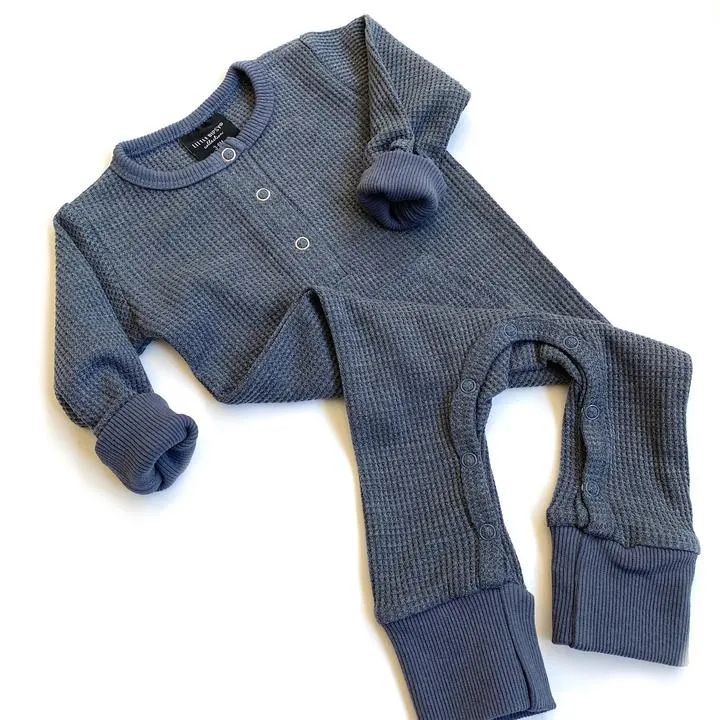 Little Bipsy Thermal L/S Romper - Navy