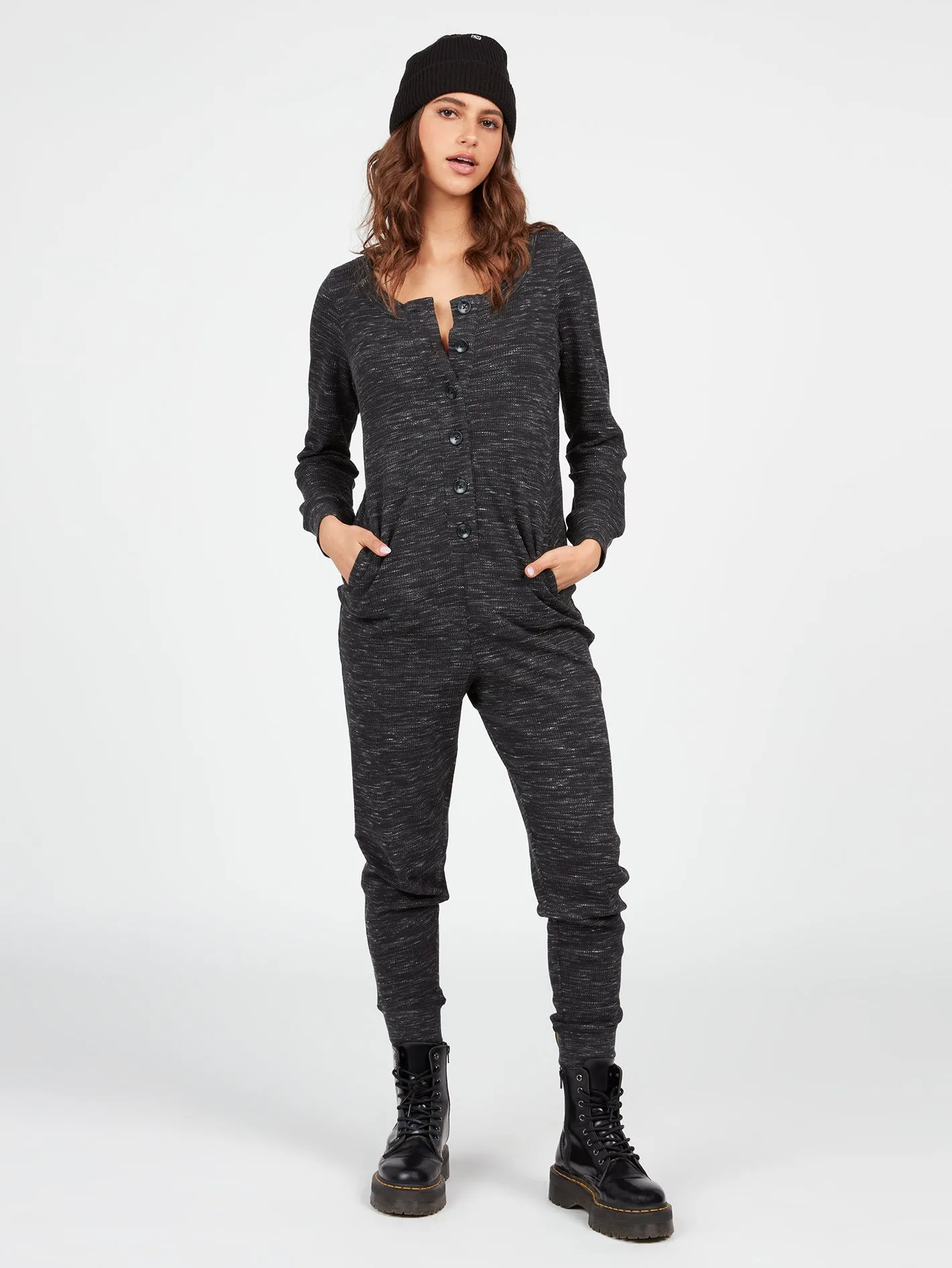 Lived in Lounge Jam Jams Romper - Black