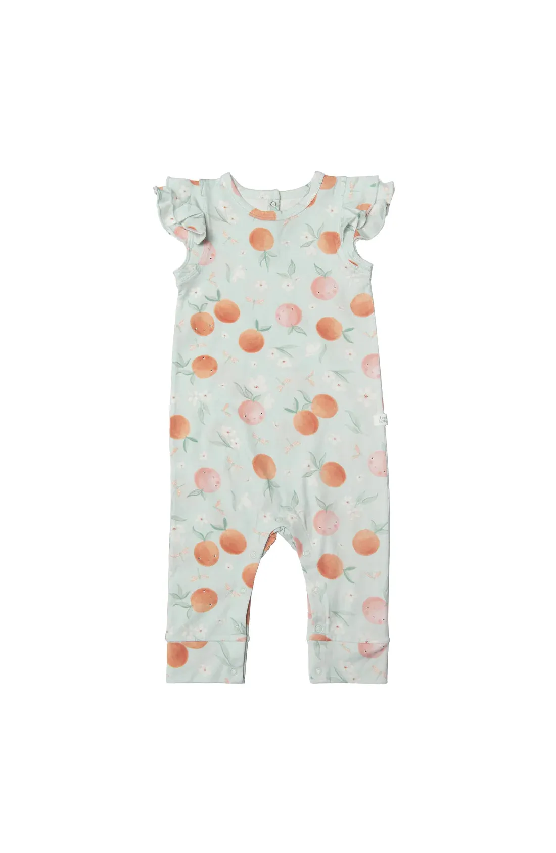 LouLou Lollipop Ruffle Romper - Peaches